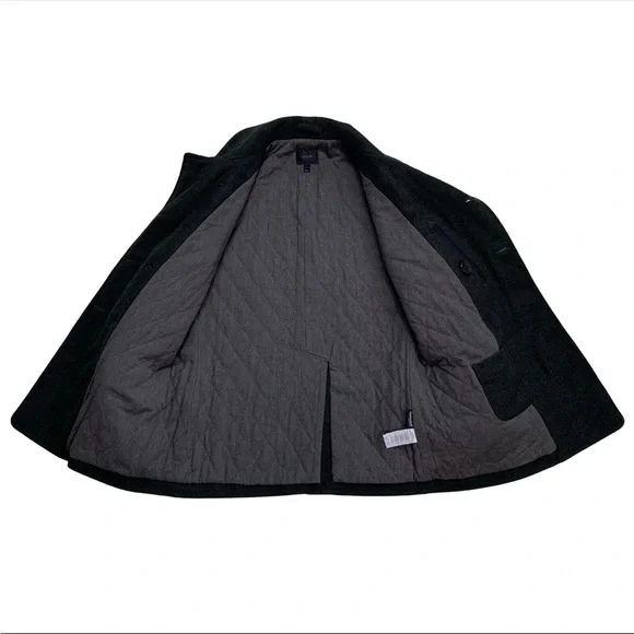 J.Crew 100% Wool Peacoat – Olive Green (L) | Classic Warm Heavyweight Coat - Picture 9 of 11